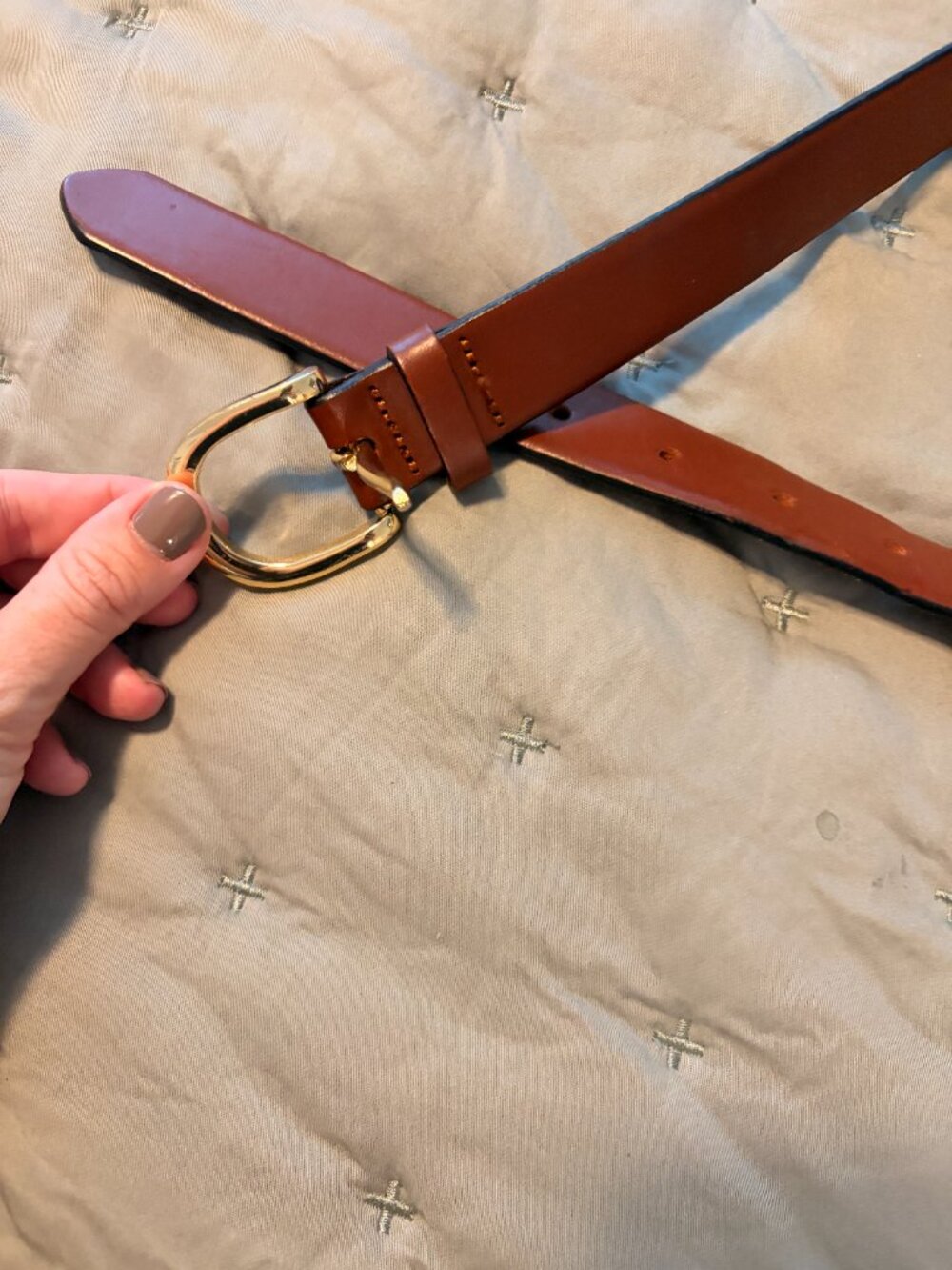 J. Crew Classic Leather Belt Dark Nutmeg Large - Picture 2 of 4
